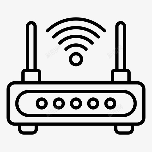 wifi路由器接入路由器调制解调器svg_新图网 https://ixintu.com 路由器 接入 调制解调器 网络 无线 宽带 一组 电子设备 向量 图标