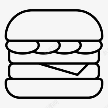 汉堡包快餐垃圾食品图标