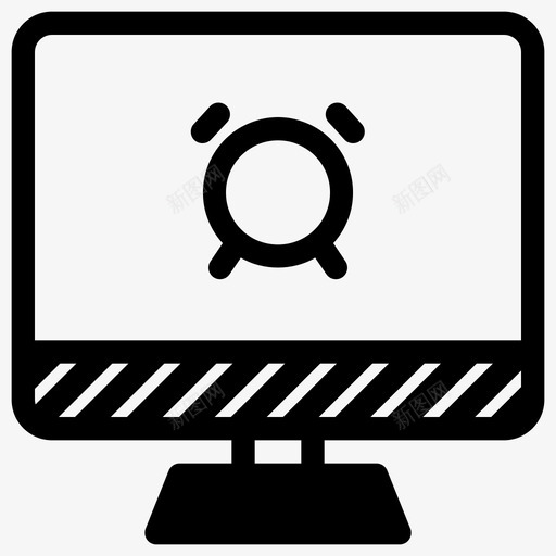 桌面显示器闹钟时钟svg_新图网 https://ixintu.com 桌面 显示器 屏幕 闹钟 时钟