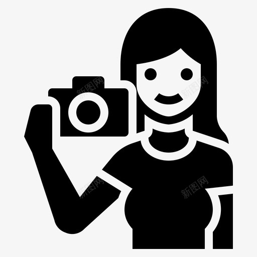 摄影师活动生活方式svg_新图网 https://ixintu.com 活动 女性 摄影师 生活方式 摄影 字形