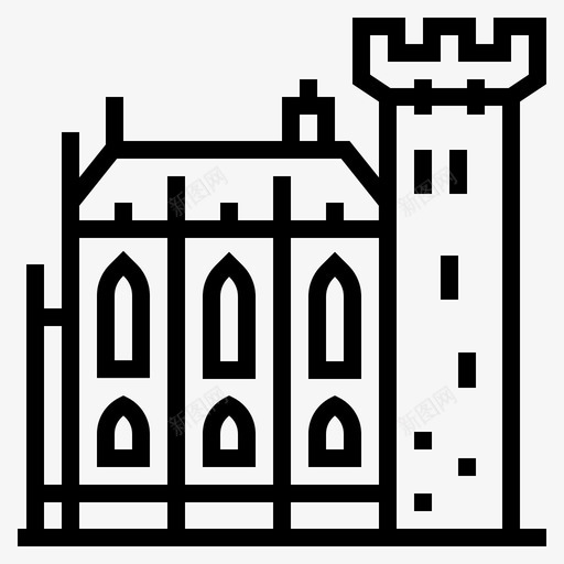 爱尔兰都柏林都柏林城堡svg_新图网 https://ixintu.com 都柏林 欧洲 地标 爱尔兰 城堡
