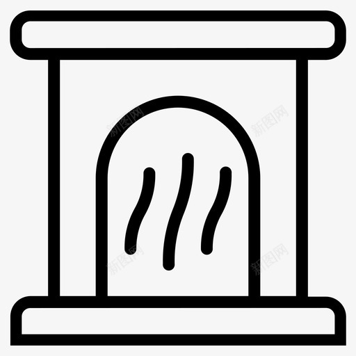 壁炉砖房间加热器svg_新图网 https://ixintu.com 壁炉 砖房 房间 加热器 结构 暖气