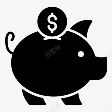 小猪银行现金箱储蓄图标