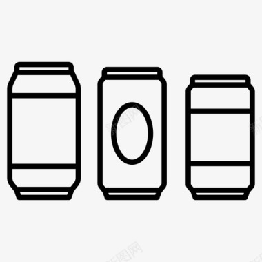 易拉罐铝罐饮料图标