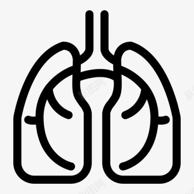 肺部护理诊所图标