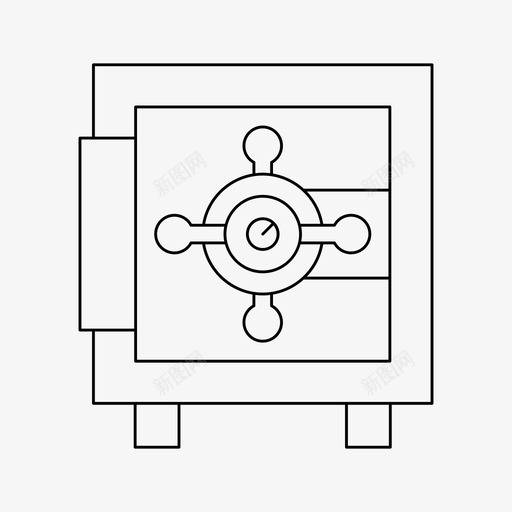 保险库储物柜保险箱svg_新图网 https://ixintu.com 保险箱 保险 库储 物柜 保安 仓库 细线