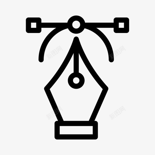bzierbeziercurvesvg_新图网 https://ixintu.com 笔尖 尖笔 学校 教育 字形