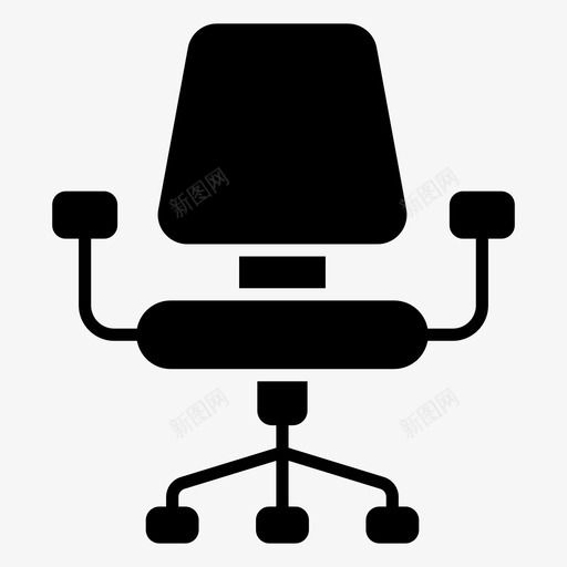 转椅家具办公椅svg_新图网 https://ixintu.com 转椅 家具 办公椅 旋转 办公设备 字形 矢量 矢量图 图标