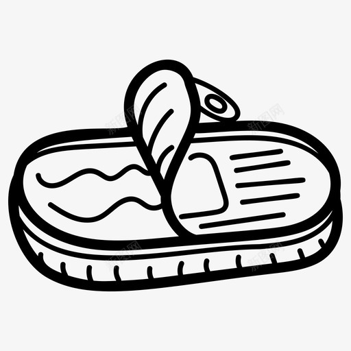 金枪鱼罐头罐头鱼鱼罐头svg_新图网 https://ixintu.com 罐头 金枪鱼 食物 鱼鱼 海鲜 饮料 手绘 图标