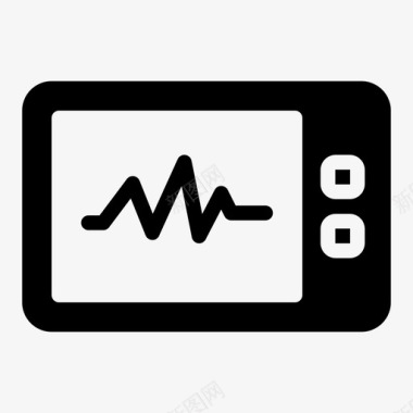 医学屏幕节拍监视器图标