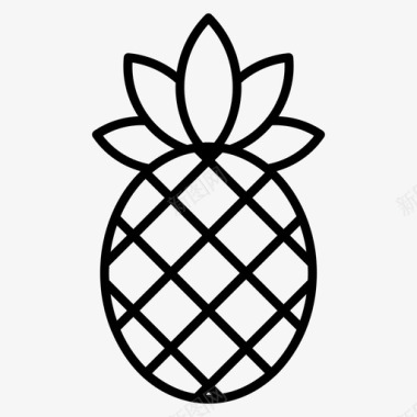 菠萝热带水果综合水果图标