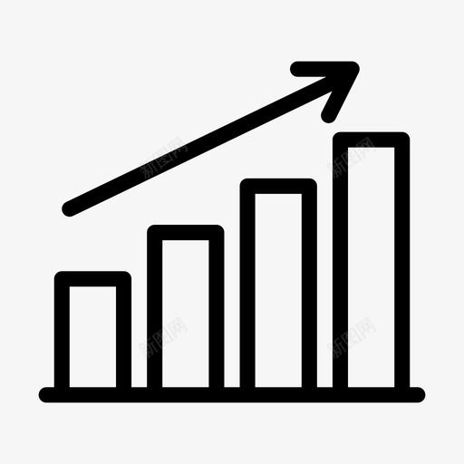 递增图表增长svg_新图网 https://ixintu.com 图表 递增 增长 增加 统计 业务