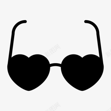 爱情眼镜护目镜心图标