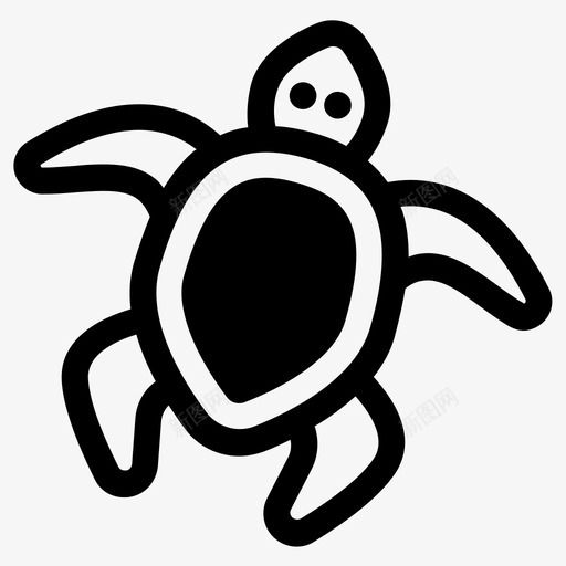 乌龟海洋海龟svg_新图网 https://ixintu.com 乌龟 海洋 海龟 游泳 龟壳