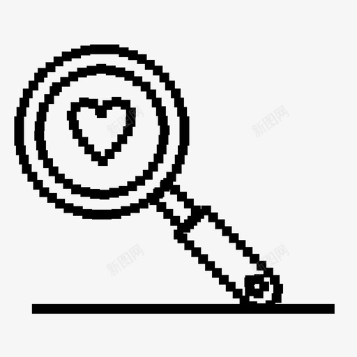 医疗心脏搜索svg_新图网 https://ixintu.com 医疗 心脏 搜索 测试 医疗保健 像素 线集
