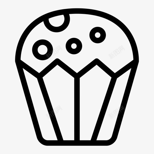 松饼纸杯蛋糕美味svg_新图网 https://ixintu.com 松饼 纸杯 蛋糕 美味 甜食 食物 字形