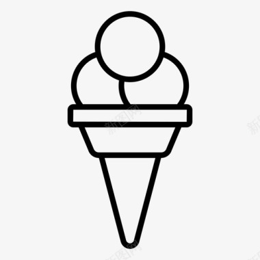 冰淇淋蛋卷玉米角图标