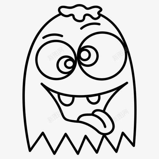 疯狂的怪物卡通角色svg_新图网 https://ixintu.com 怪物 疯狂 卡通 角色 生物 一组 脸线 向量 图标