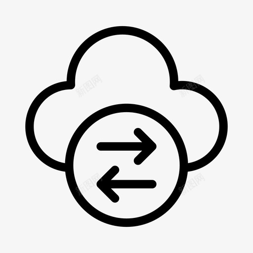 云数据传输交换存储svg_新图网 https://ixintu.com 数据传输 交换 存储 互联网 安全性