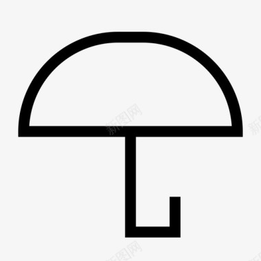 雨伞坏天气下雨图标