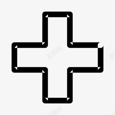 医疗十字标牌图标