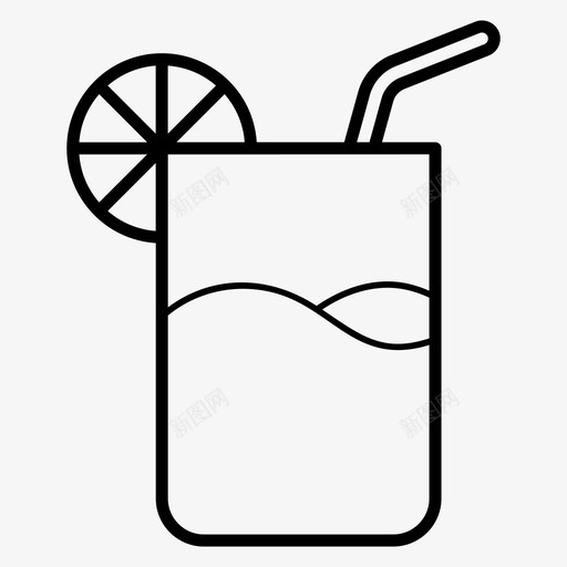 橙汁饮料柠檬水svg_新图网 https://ixintu.com 饮料 橙汁 柠檬水 苏打 食品 向量 图标