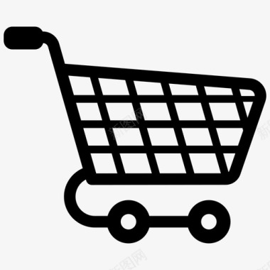 购物车电子商务购物和电子商务字形矢量图标集图标