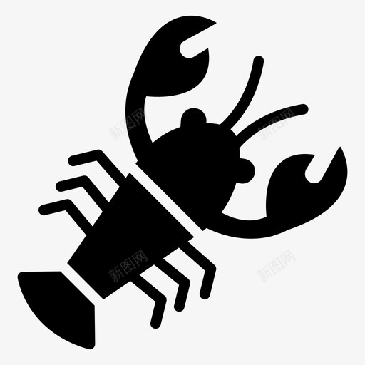 龙虾海洋动物海洋生物svg_新图网 https://ixintu.com 动物 龙虾 海洋 海洋生物 海鲜 十二生肖 一套 食品 饮料 字形 矢量