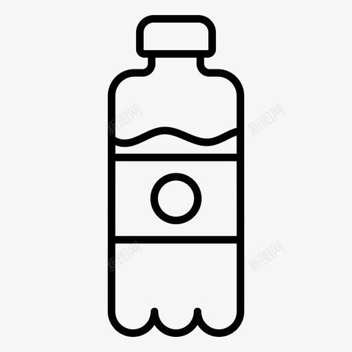 水瓶瓶装水饮用水svg_新图网 https://ixintu.com 水瓶 瓶装 装水 饮用水 白酒 纯净水 食品饮料 系列 列线 向量 图标