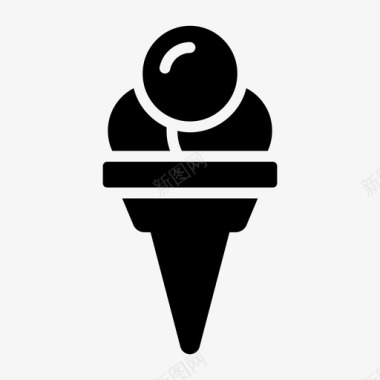冰淇淋筒短号戳图标