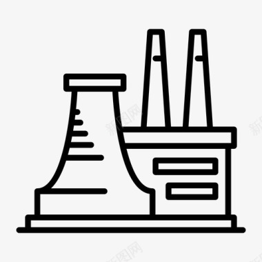 核电站能源工厂图标