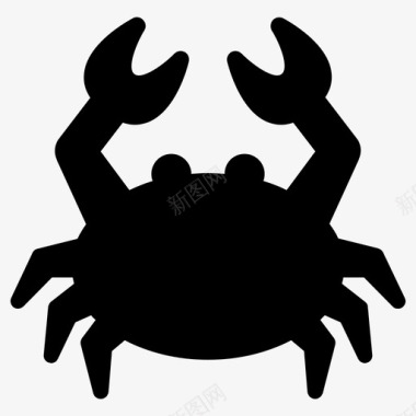 螃蟹食物海洋动物图标