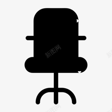 办公椅老板商务图标