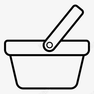 购物桶商业杂货桶图标