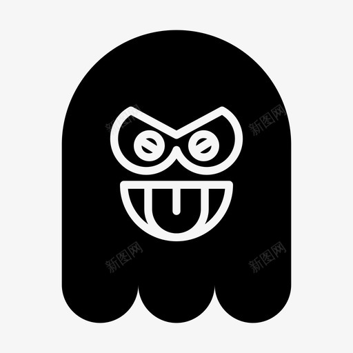 鬼厚脸皮表情符号svg_新图网 https://ixintu.com 表情 厚脸皮 符号 吓人 舌头 实心