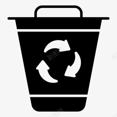 废物管理生态环境回收站图标