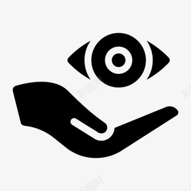 眼睛护理保险保护图标