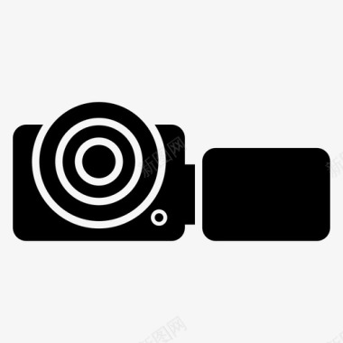 摄像机录像机电子设备和电器的图形矢量图标集图标