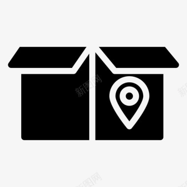 包裹位置送货gps包裹地址图标