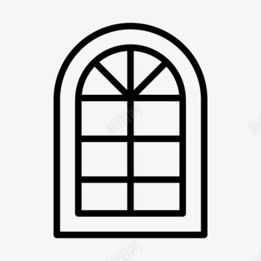 房子窗户建筑房地产图标