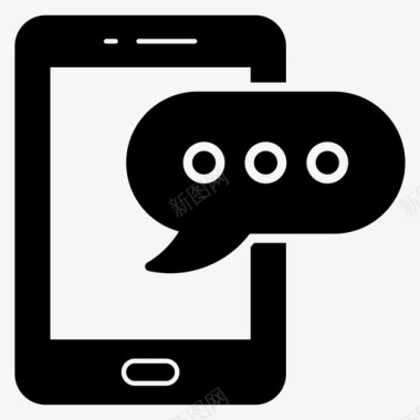 手机通话手机聊天手机短信图标