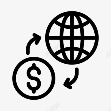 美元转帐全球汇兑货币图标