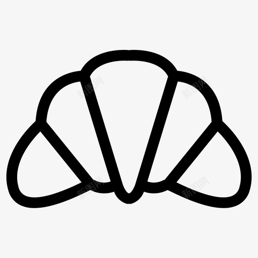 牛角包食物膳食svg_新图网 https://ixintu.com 牛角 包食物 食物 膳食 海鲜 贝壳 随机 轮廓 第卷