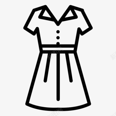 服装礼服设计女衬衫图标