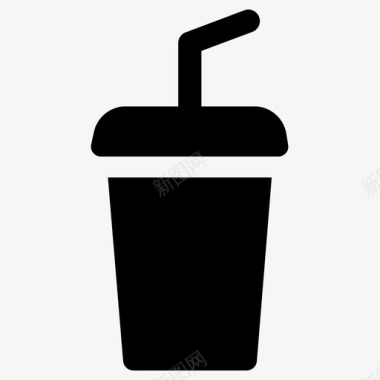 饮料冷饮塑料杯图标
