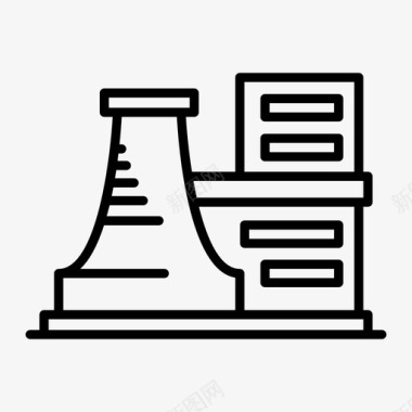 核电站能源工厂图标