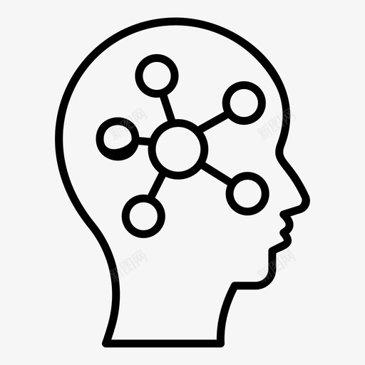 思维导图大脑映射智力svg_新图网 https://ixintu.com 思维 导图 大脑 映射 智力 头部 方向 过程 向量 图标