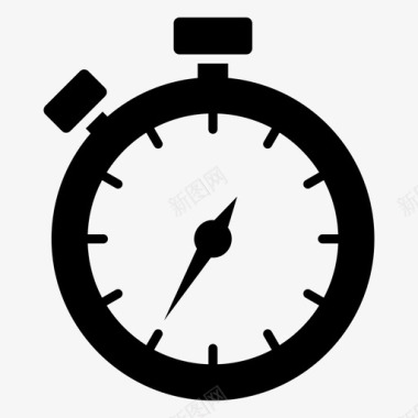 秒表计时器办公设备集字形矢量图标图标
