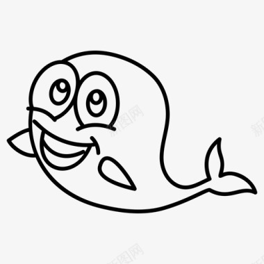 微笑鱼水生动物生物图标
