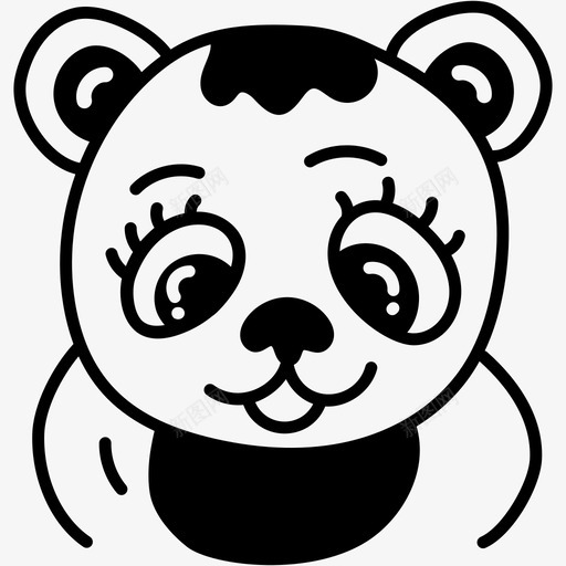 可爱的熊猫动物可爱的熊猫野生动物svg_新图网 https://ixintu.com 熊猫 可爱 爱的 动物 野生动物 卡通 字形 矢量 矢量图 图标